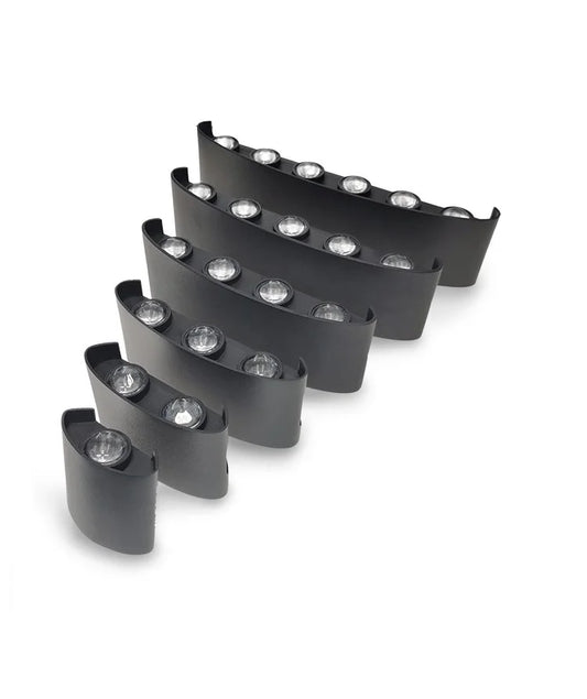 Applique Murale LED Extérieure IP65 – 2W à 12W | Aluminium | Blanc & Noir