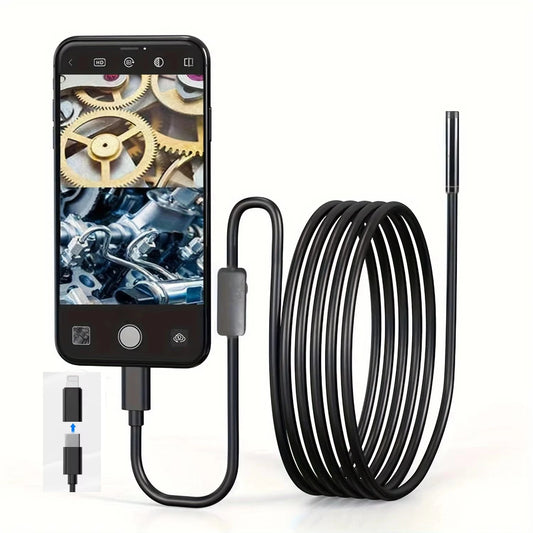 Caméra Endoscope HD 960P – Câble Rigide ou Souple, Compatible iOS & Android