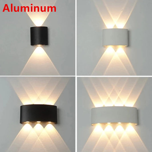 Applique Murale LED Extérieure IP65 – 2W à 12W | Aluminium | Blanc & Noir